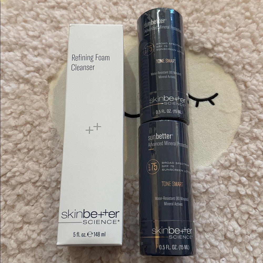 NIB Skinbetter Science Refining Foam Cleanser & sunscreen bundle 15 ml